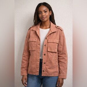 NWT Camaieu Dusty Pink Utility Jean Jacket | Small